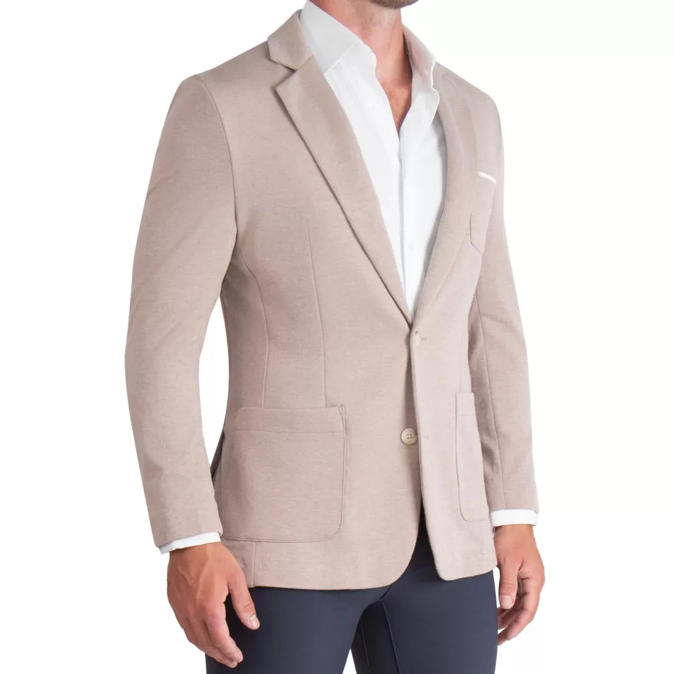 State and Liberty Athletic Fit Knit Blazer - Desert Taupe