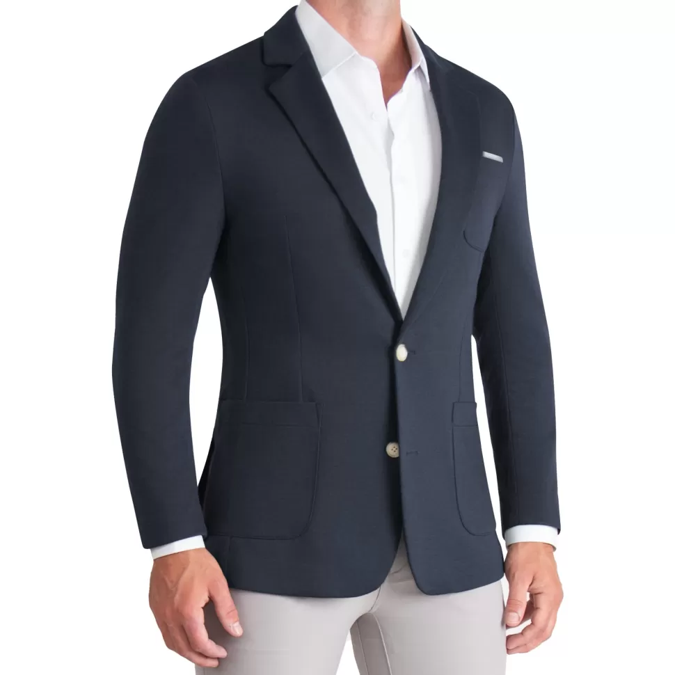 State and Liberty Athletic Fit Knit Blazer - Navy