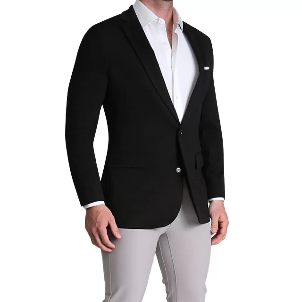 State and Liberty Athletic Fit Stretch Blazer - Black