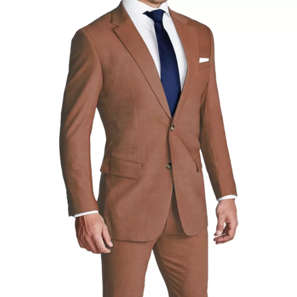 State and Liberty Athletic Fit Stretch Blazer - Heathered Copper