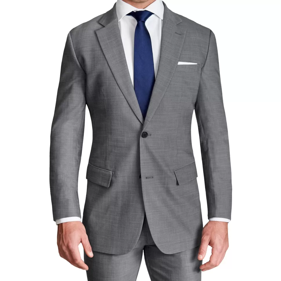State and Liberty Athletic Fit Stretch Blazer - Heathered Grey