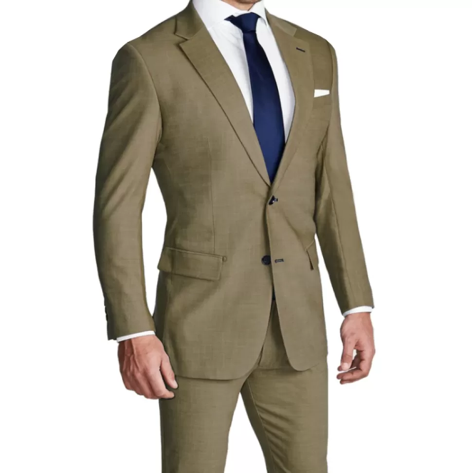 State and Liberty Athletic Fit Stretch Blazer - Heathered Sand