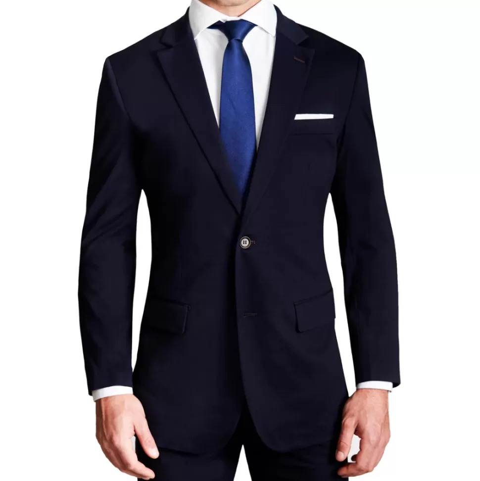 State and Liberty Athletic Fit Stretch Blazer - Navy