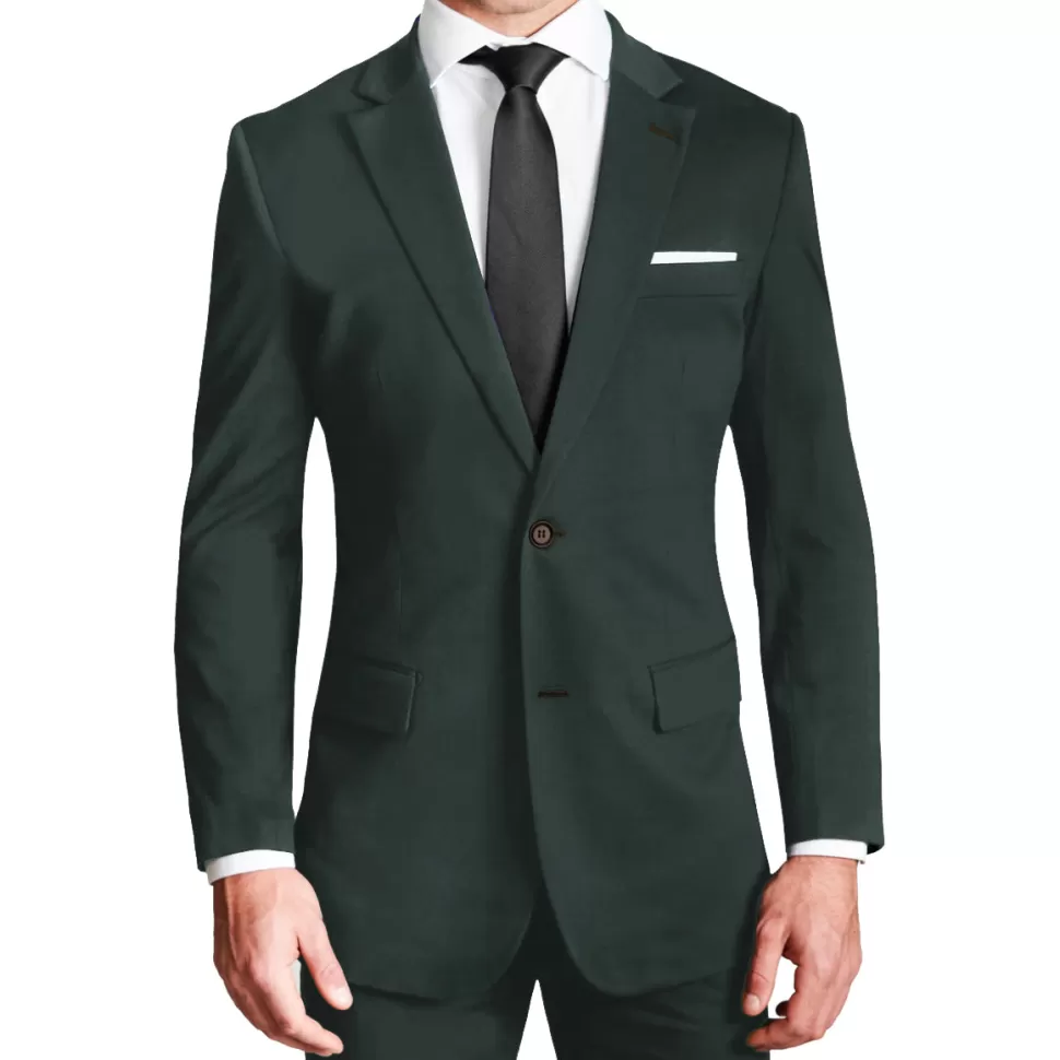 State and Liberty Athletic Fit Stretch Blazer - Solid Hunter Green