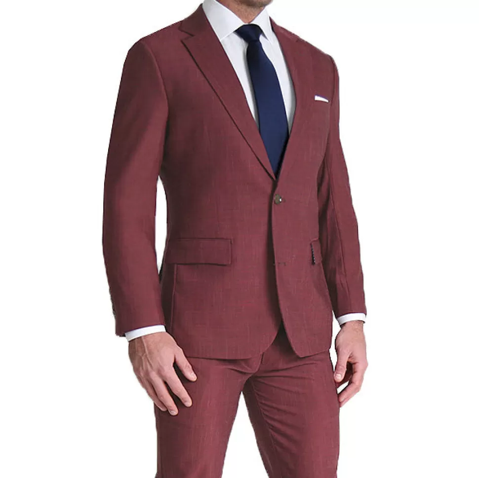 State and Liberty Athletic Fit Stretch Suit - Heathered Maroon