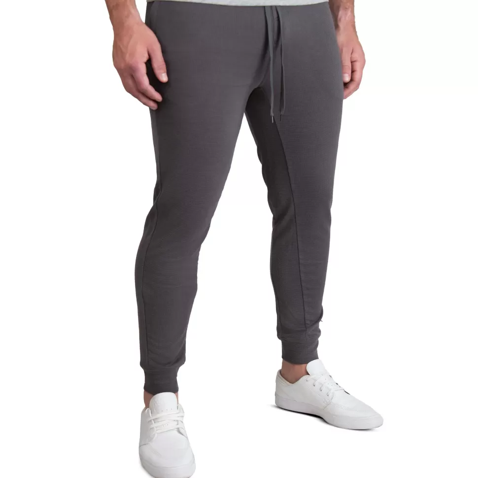 State and Liberty Lightweight Knit Waffle Jogger - Charcoal