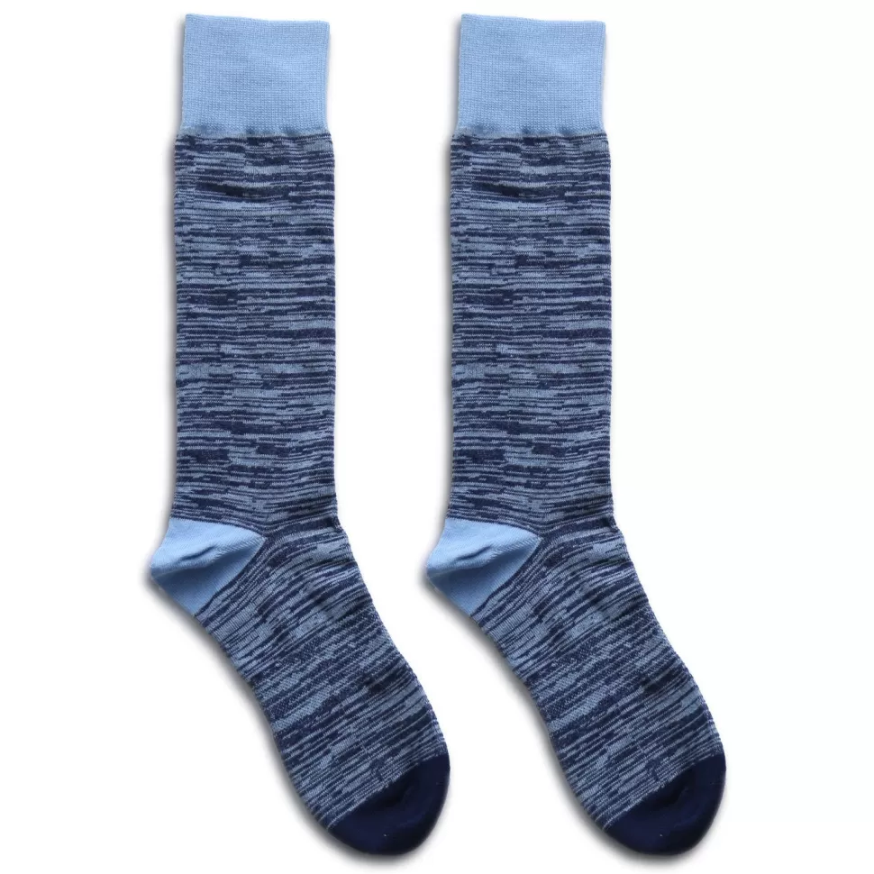 State and Liberty Marled Navy Dress Socks