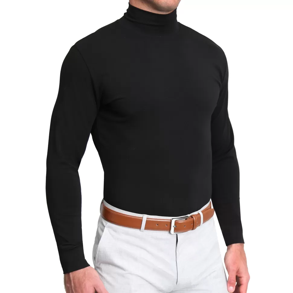 State and Liberty Mock Turtleneck - Black