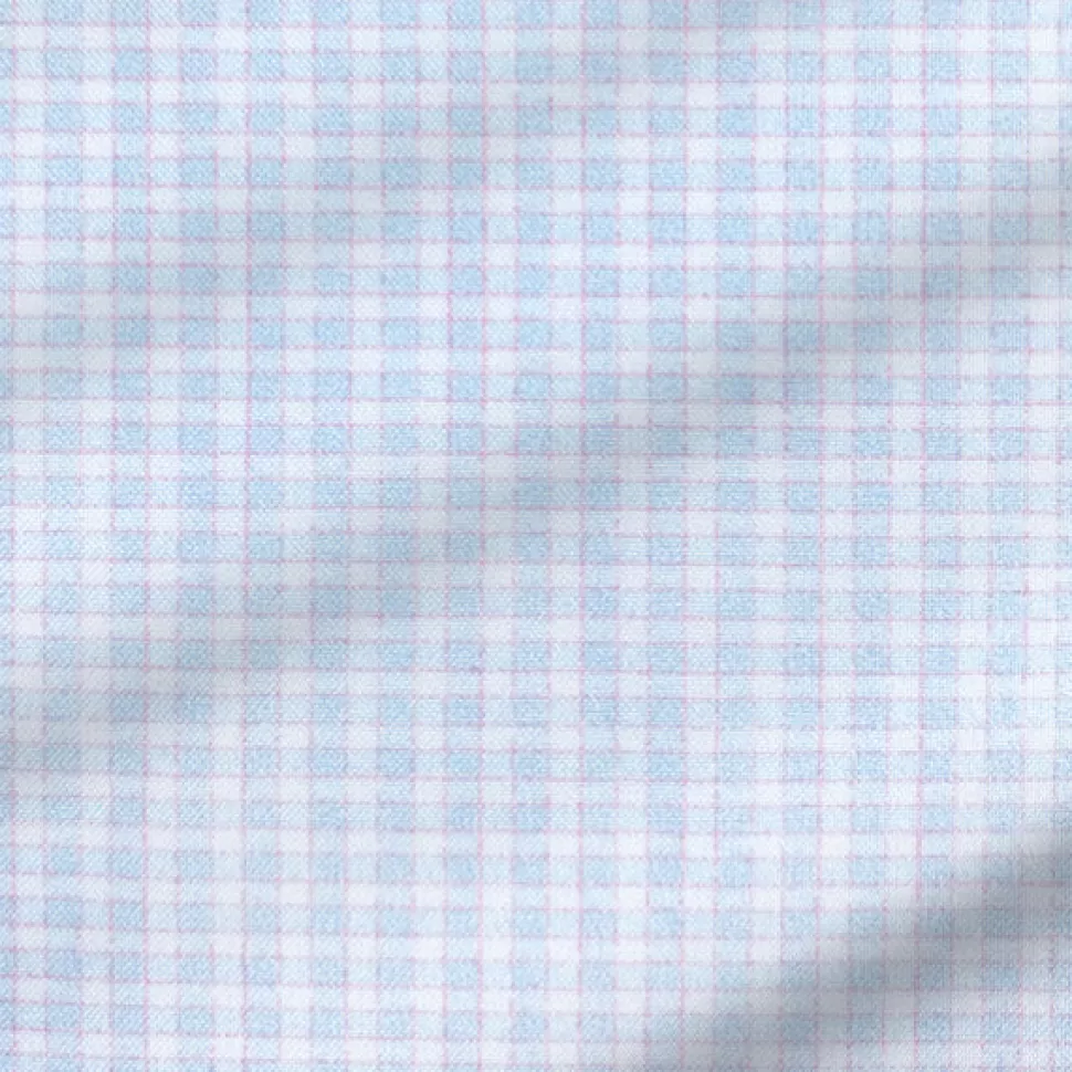 State and Liberty "The Brady" Light Pink & Light Blue Mini Check