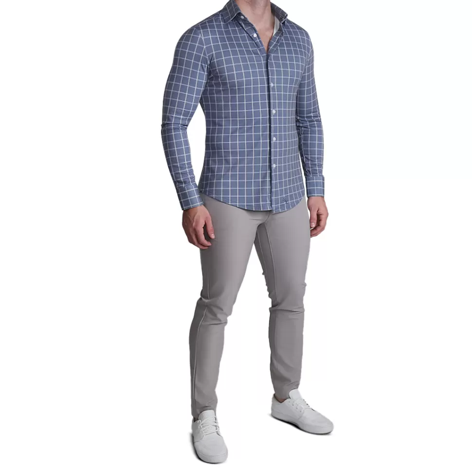 State and Liberty "The Davy" Navy, Light Blue, and Cream Casual Button Down