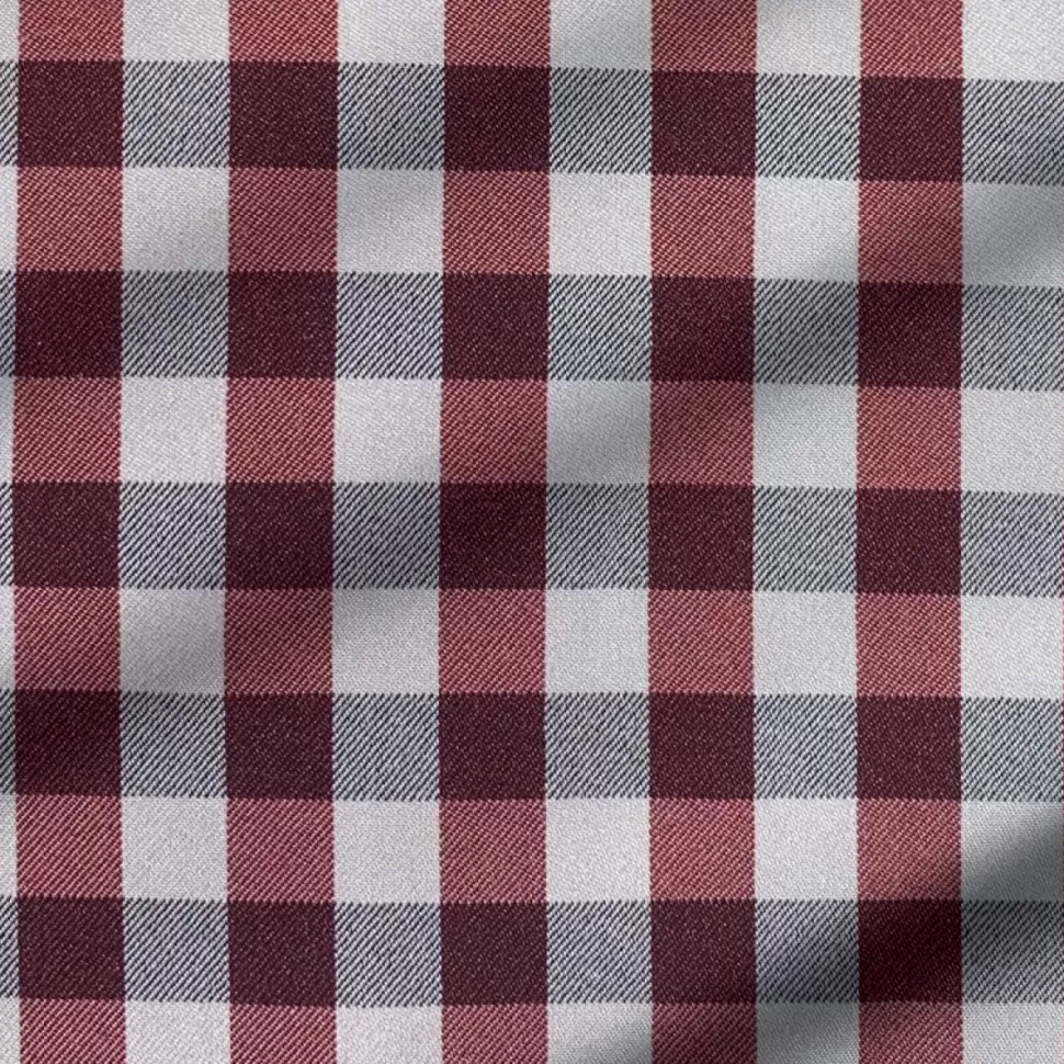 State and Liberty "The Dawson" Big Maroon and Grey Check