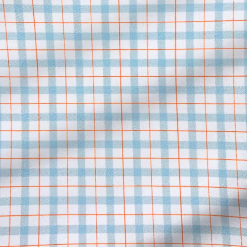 State and Liberty "The Dimitri" Blue Plaid With Orange Windowpane