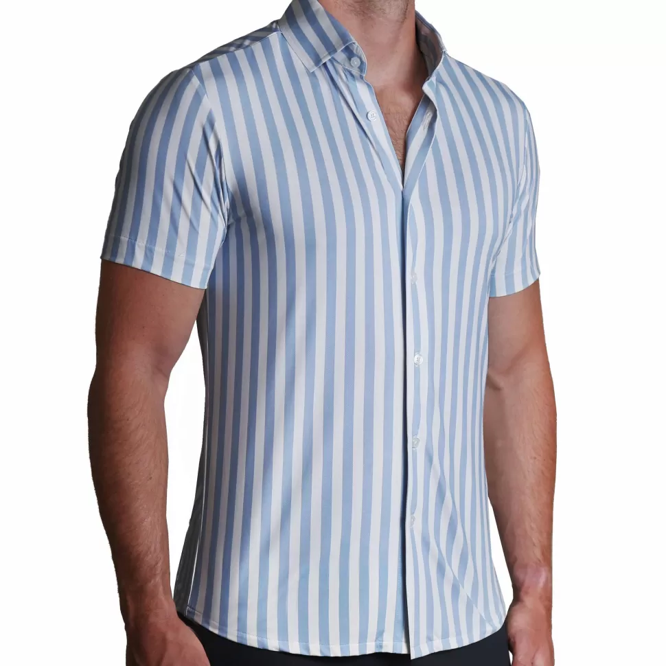 State and Liberty "The Greyson" Light Blue & White Striped