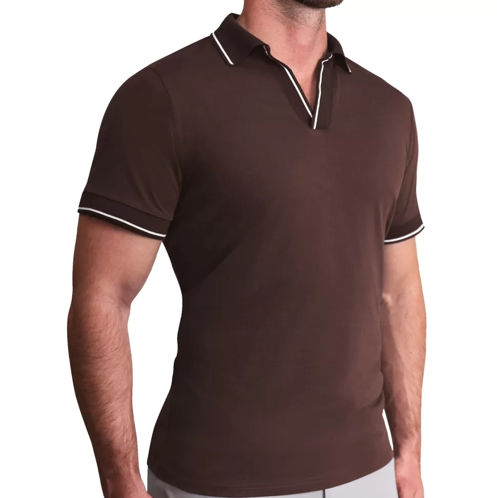 State and Liberty "The Hayes" Brown with White Tipped Polo