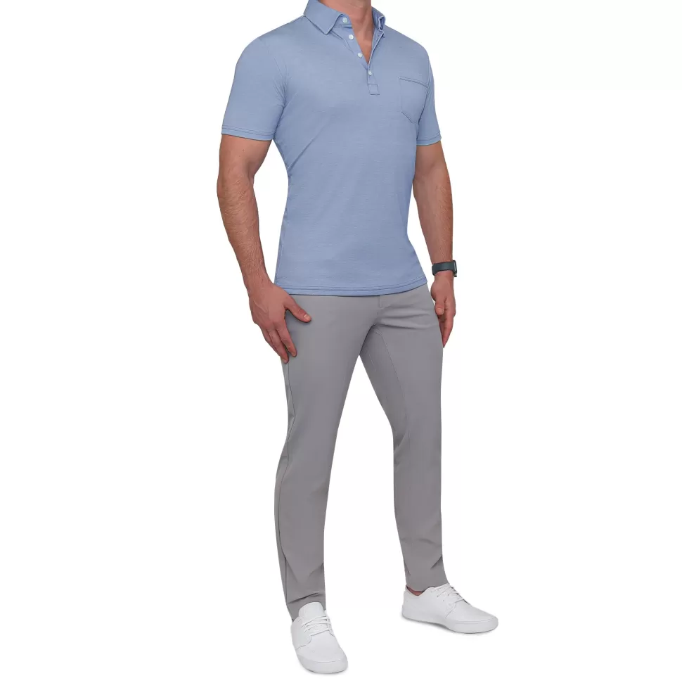 State and Liberty "The Matt" Sky Blue Pique Polo