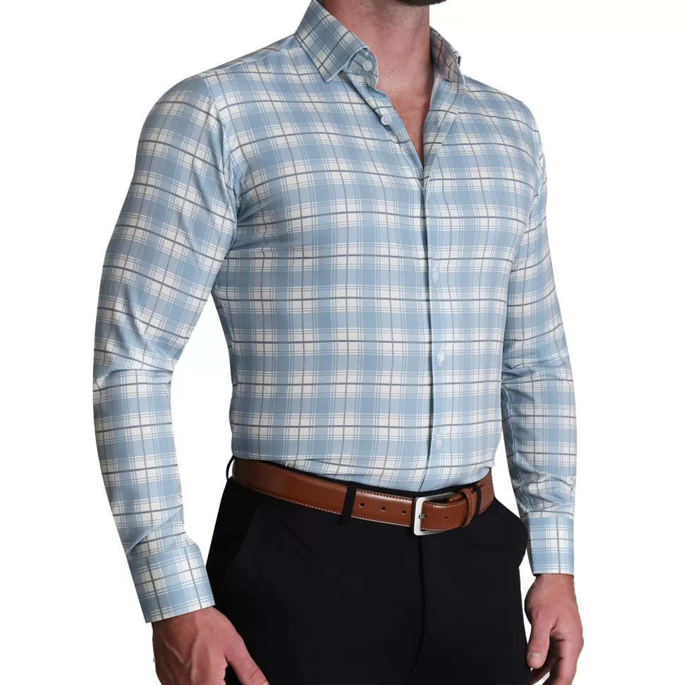 State and Liberty "The Mello" Light Blue & Grey Multi Plaid