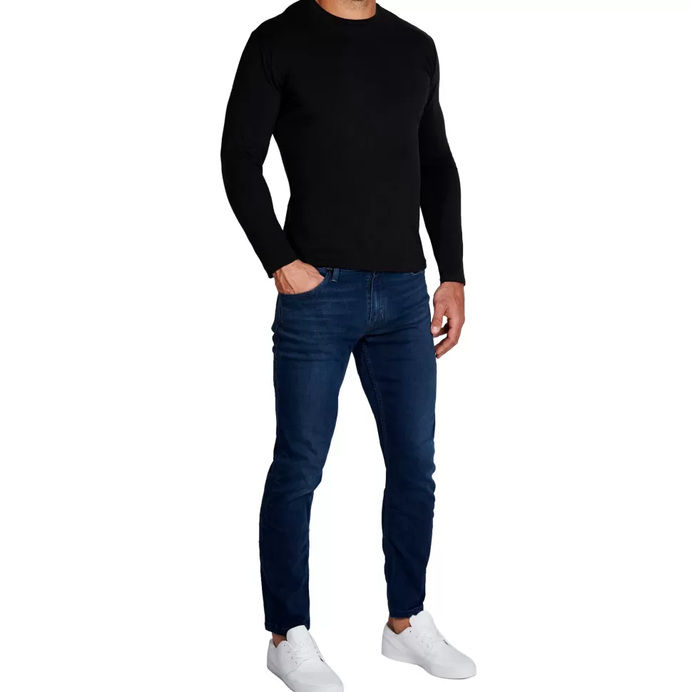 State and Liberty "The Riley" Black Long Sleeve Crewneck