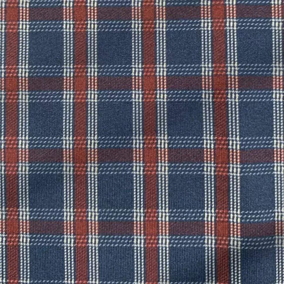 State and Liberty "The Spencer" Sport Shirt - Maroon, Navy, & White Plaid