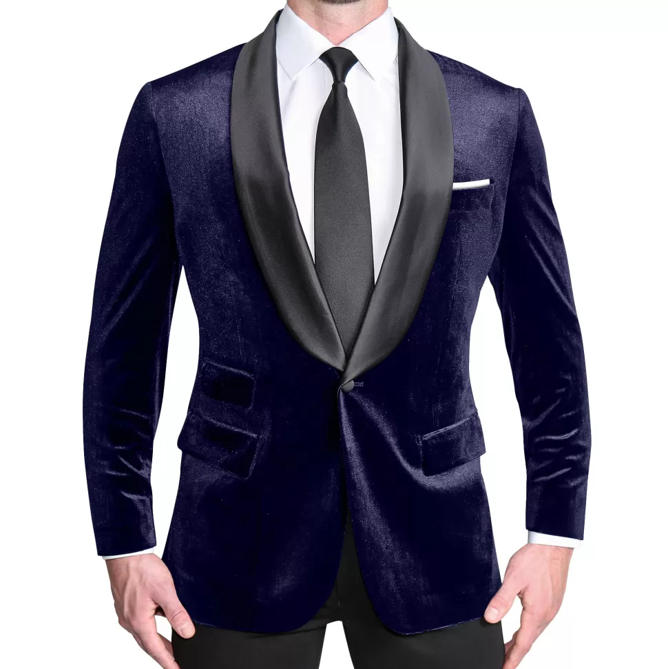 State and Liberty Tuxedo Jacket - Navy Velvet