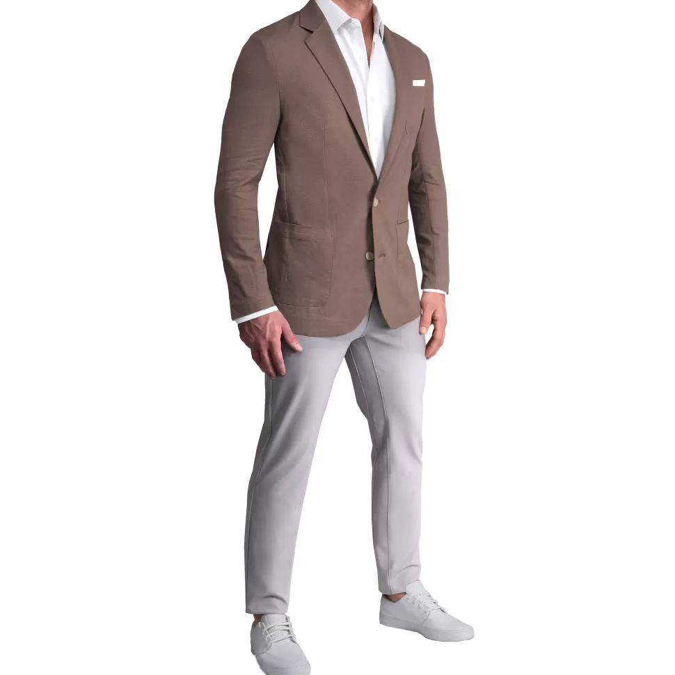 State and Liberty Unstructured Linen Blazer - Taupe